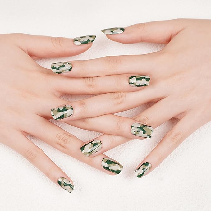 20pcs Semi Cured Gel Nail Strips, Real Nail Polish Art Stickers, Amber White Gel Nail Stickers - Work with Any UV Lamp, Long Lasting Full Wraps with Nails File and Stick