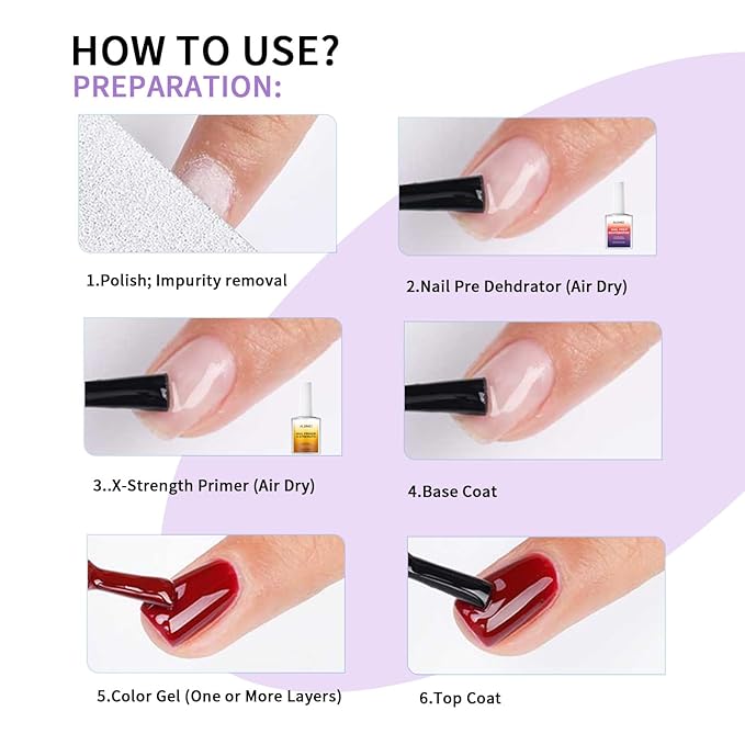 AIJIMEI 18ml Nail Prep Dehydrator And Nail Primer X-Strength Set For Acrylic Nail Products Nail Primer And Dehydrator Nail Bonding Nails（18ml/0.63fl.oz）