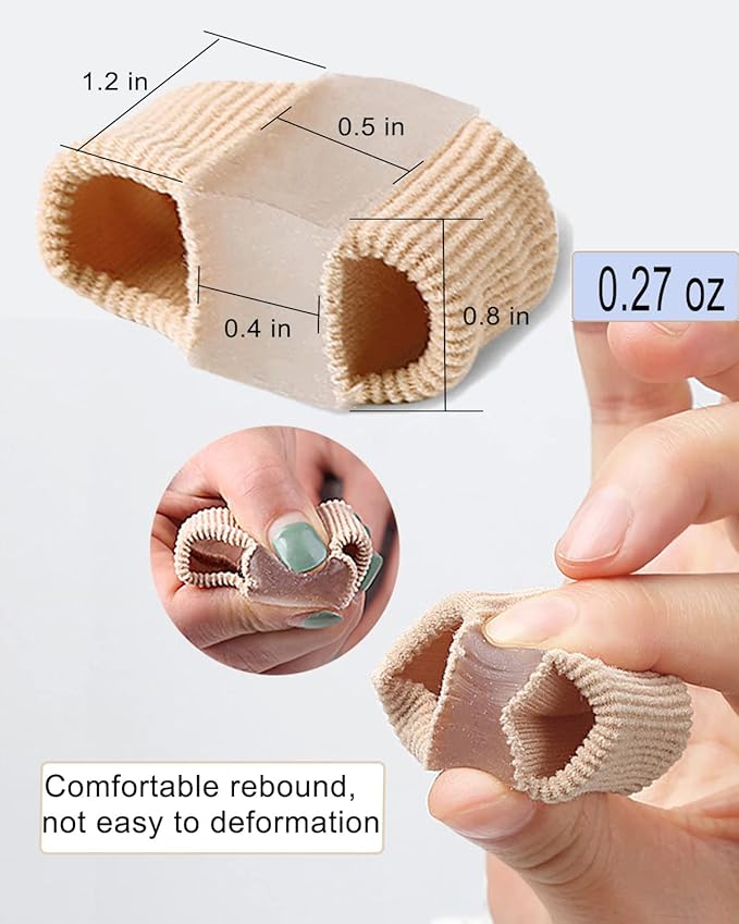 Bunion Toe Separators for Overlapping Toes Women Men, Gel Toe Spacers Bunion Corrector with 2 Loops for feet, Hammer Toe Straightener(2PC)