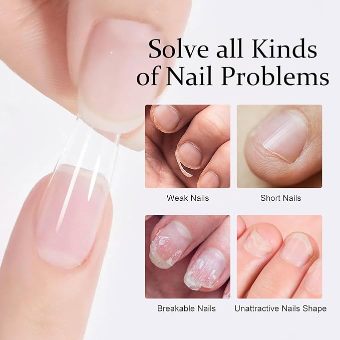 Major Dijit Gel Nail Kit - Beginner Gel Nail Set with Nail Drill, 0.5oz 4-in-1 Nail Glue, 500PCS Long Coffin Nail Tips, UV Lamp for Nail Extension & Art nail