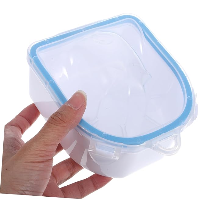 Manicure Soak Bowl Set Durable Hand Soaking Bowls for Nail Art Dead Skin Softening and Home Diy Manicure Blue Nail Care Kit
