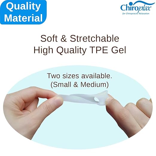 Chiroplax Tailor's Bunion Corrector Pad Bunionette Straightener Separator Cushion Pinky Toe Protector Shield Pain Relief Spacer Splint Cover Guard (Small, 6 Pack)