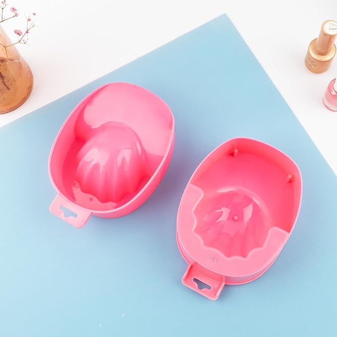 Framendino, 2 Pack Manicure Bowls Nail Soaking Soak Off Tray Art Hand Wash Spa Tool