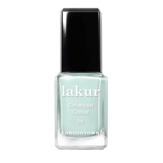 LONDONTOWN lakur Nail Polish - Chip-Resistant, Non-Toxic, Conditions & Hydrates Nails | Glossy Cool Green, Mint No Chip, .40 fl oz