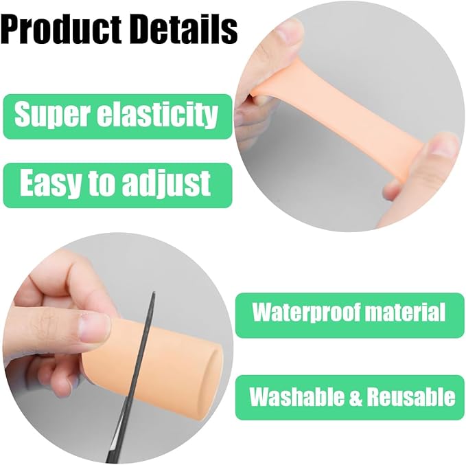 12 PCS Gel Toe Protectors for Men and Women to Protect and Cushion Corns, Calluses, Toe Blisters, Hammer Toes, Ingrown or Missing Toenails, Relieve Foot Pain (Beige, S)