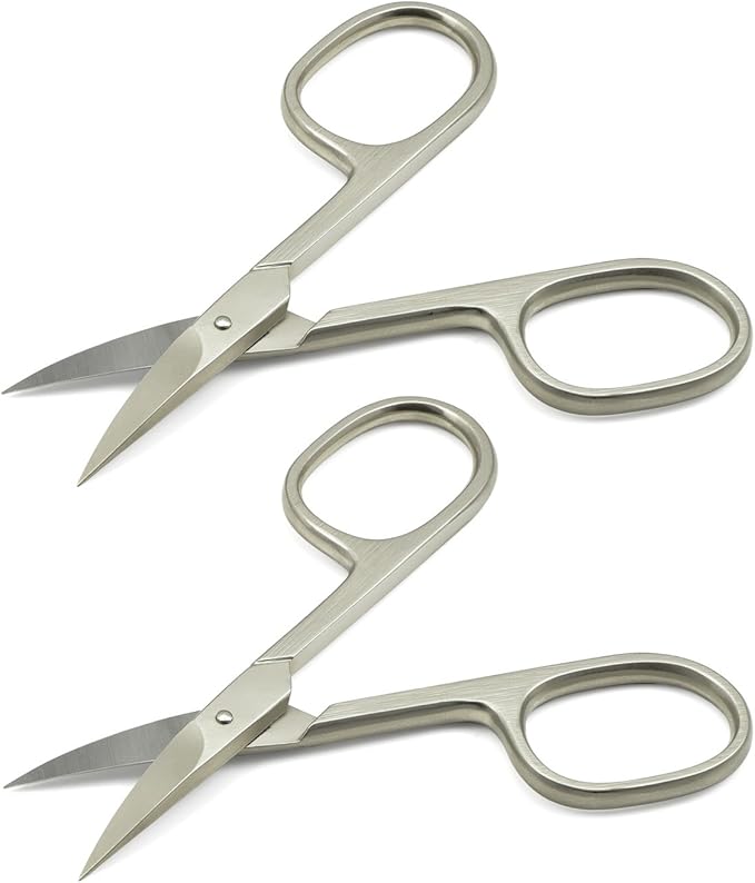Mont Bleu Set of 2 Scissors: Nail Scissors & Cuticle Scissors made in Italy | sharpened in Solingen