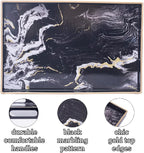 Black Decorative Tray, Plastic Rectangle Serving Tray - Image 4