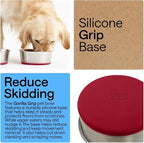 GORILLA GRIP Dog Bowl, Holds 8 Cups, Food Grade 304 Stainless Steel Food and - Image 3
