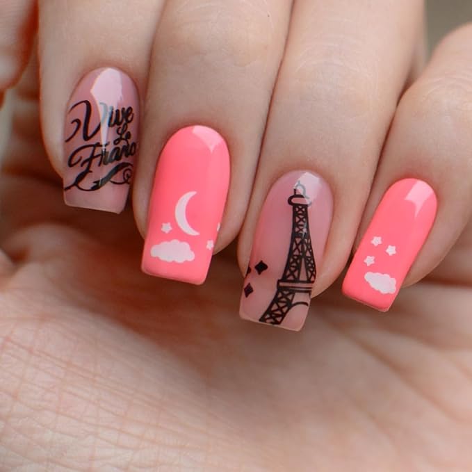 PINK MASK Gel Color Nail Polish Nicki - Neon Col. 15ml / o.5 oz - UV/LED Gel Polish, Non Wipe, Long Lasting, Soak Off Formula