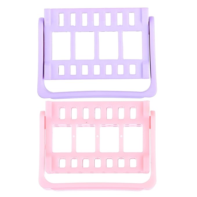 Lurrose 2PCS Nail Drill Bits Holder 16 Holes Drill Bit Organizer Stand Manicure Nail Art Rack Grinding Head Holder for Home