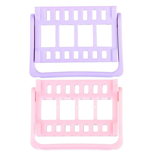 Lurrose 2PCS Nail Drill Bits Holder 16 Holes Drill Bit Organizer Stand Manicure Nail Art Rack Grinding Head Holder for Home