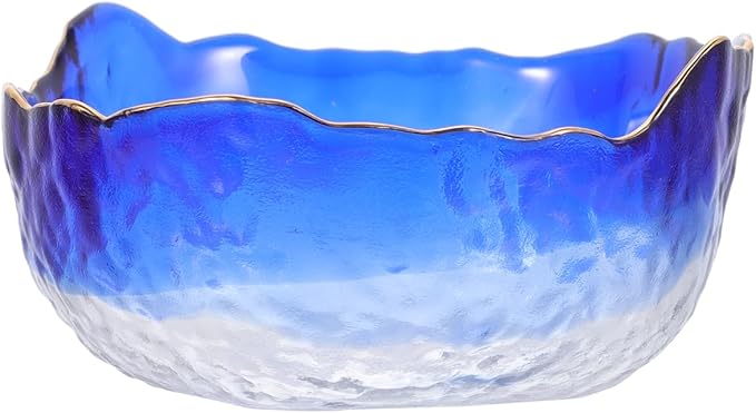 Glass Nail Soaking Bowl, Gradient Manicure Hand Soak Bowl for Toenail Caring Polish Removal Manicure Care Tool, 5 In