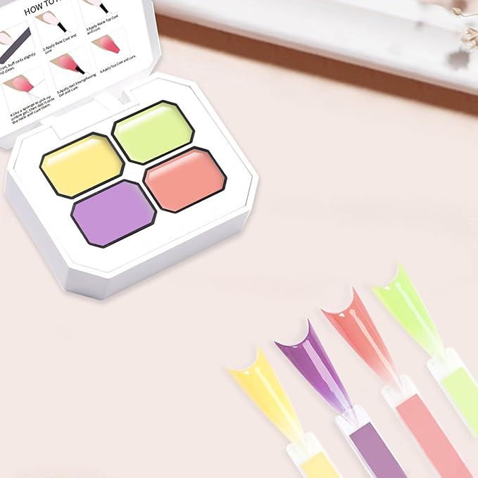 AIJIMEI Ombre Gel, Gradient Painting Gel, Ombre Gel Nail Polish, Including 100 Nail Sponges And Grabbing Pen Suitable For Salons And Family DIY (B7)