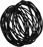 ITOS365 Handmade Round Mesh Black Napkin Rings Holder - Image 4