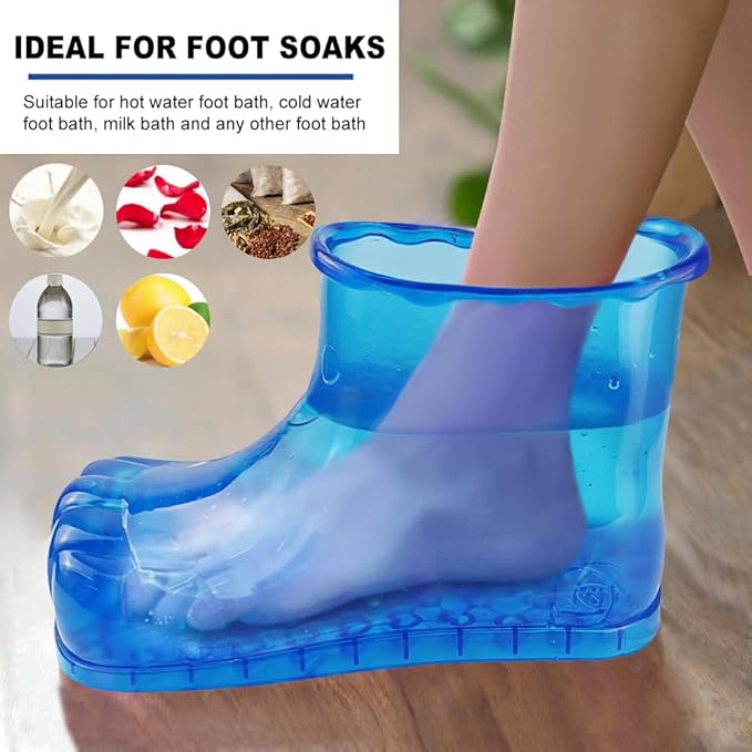 Foot Bath Soak Tub Shoe of Water Saving, Portable Spa Soak for Foot Care, Milk Bath, Includes: A Soaking Bowl Shoe,Nail Clipper and Pedicure Feet File(Blue,1 pcs,NOT A Pair)
