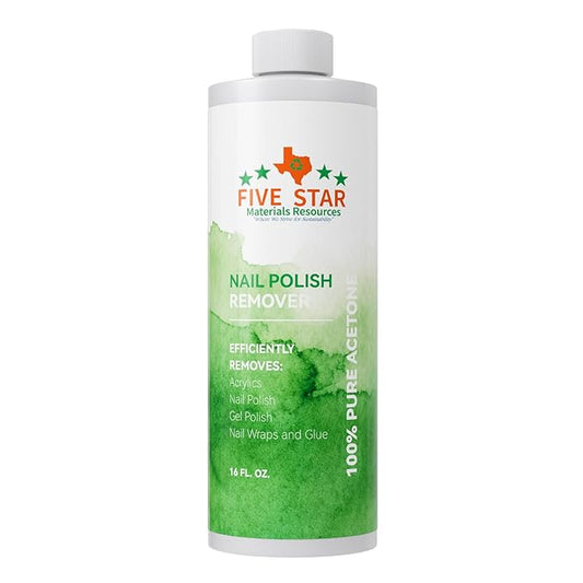 100% Pure Acetone (16 Fl/Oz) -ACS Grade, Made in USA, Professional Strength Nail Polish Remover for Nail Polish, Gels, Acrylic and Sculptured Nails