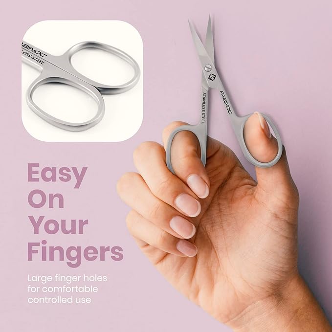 Fine Curved Cuticle Scissors for Nails – German Quality Stainless Steel – Cuticle Scissors for Women – Small Sharp Grooming Scissors for Manicure & Eyebrows