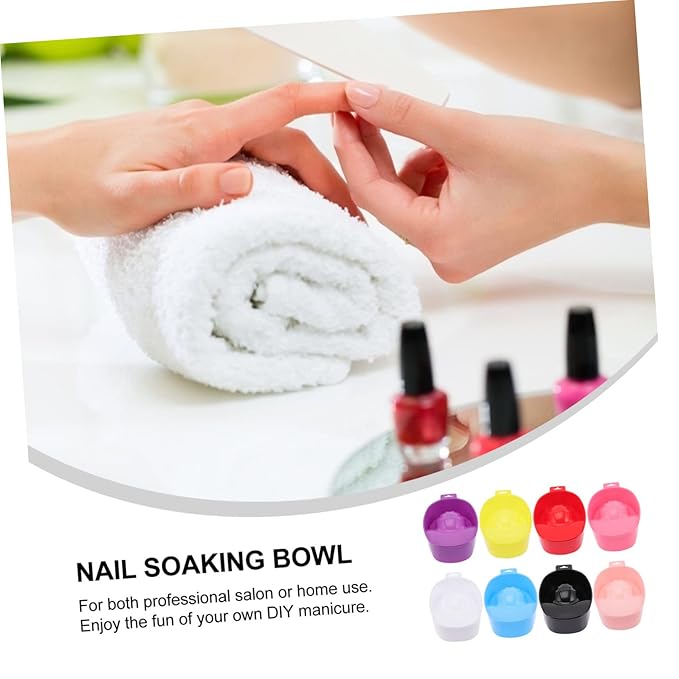 Housoutil Manicure Bowls for Soaking Bulk 8pcs Nail Art Bowls Warm Water Compatibility