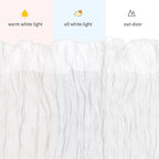 6 Pack White Cheesecloth Table Runner, 17 x 108 inch, Semi Sheer Boho Cheese - Image 7