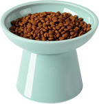 LoeJan Elevated Cat Food and Water Bowls Set, Extra Wide and Raised Ceramic by LoeJan