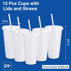 Amyhill 12 Pcs Reusable Plastic Cup - Image 2