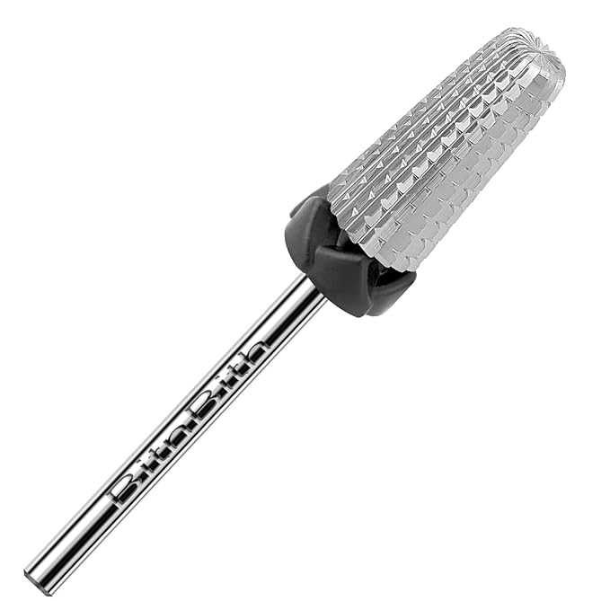 5 in 1 Nail Drill Bits, 3/32”Professional Carbide Drill Bits for Nails Multifunction Bit, Fast Remove Acrylic Hard Gel Cuticle Nail Efile Bit Manicure Pedicure,Two Way Rotate,XC