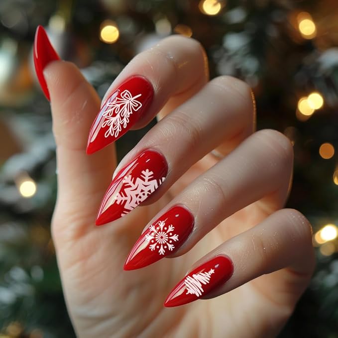 PH PandaHall Christmas Nail Art Plates 3pcs Nail Stamping Plate Winter Snowflake Santa Tree Bell Snowman Image Plate Nails Art Design Stamp Kit for DIY Nails Art Templates Reusable Template Design