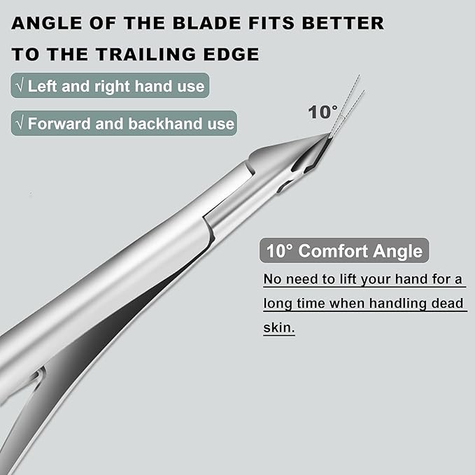 Cuticle Nippers, Professional Accurate Fast Sharp Small Jaw Cuticle Cutters, Nail Cuticle Cutting Pliers, Nail Dead Skin Remover Tool,Stainless Steel Cuticle Trimmer, Silver, Jaw 4mm