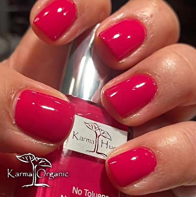 Karma Organic Natural Nail Polish-Non-Toxic Nail Art, Vegan and Cruelty-Free Nail Paint (Farmer's Market Berries)