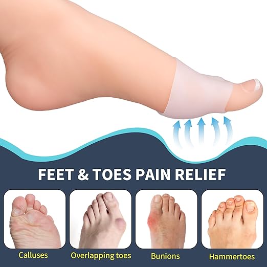 3 Pairs Toe Spacers, Soft and Breathable Gel Toe Separators, Toe Straightener for Hammer Toe, Bunions, Overlapping Toes, Diabetic Feet, Women Men Feet Pain Relief