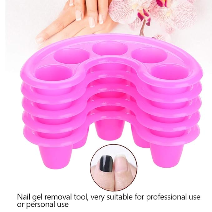 soak off bowl acrylic nail remover 16×11×10 5pcs nail acrylic gel removal bowl five holes soak off finger bowl dishes