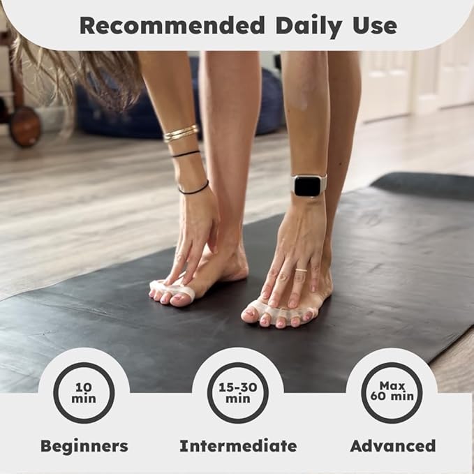 Awesome Toes Spacers & Separators Kit Fast Relief for Hammertoe & Bunions | Includes Stretch Band, Individual & Full Spacers for Walking, Running, & Yoga Practice | Medium