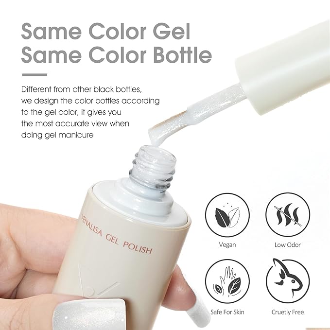 VENALISA Glitter Gel Nail Polish 1 Pcs 10ML Soak Off Salon Manicure DIY at Home Nail Art For Girls Women