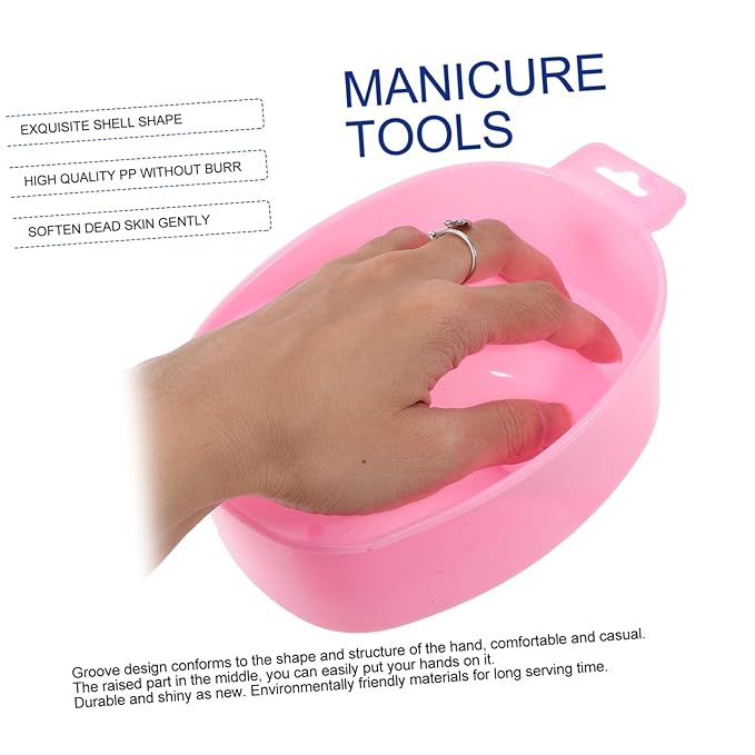 MERRYHAPY Single Layer Soaking Bowl Manicure Hand Soaking Bowl for Nail Removal and Care Tools