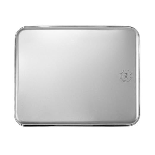 QWORK Stainless Steel Surgical Tray, for Medical Instruments, Tattoo, Surgical Supplies, 12 3/16 x 9 7/16 x 1 5/16 inch, 1 Pack