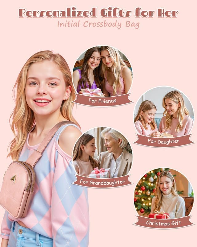 Birthday Gifts for 8-12, 13-19 Year Old Daughter Granddaughter, Lightweight Cell Phone Crossbody Bag, Durable Mini Shoulder Bag, Leather Waterproof Side Purse, Teen Girl Gifts Trendy Stuff