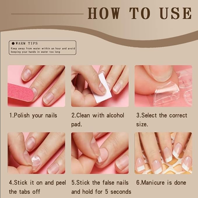 10 Sheets Nail Adhesive Tabs,Waterproof Breathable Press on Nails Sticky Tabs,Nail Adhesive for Press on Nails （10 sheetsFor fingernail）