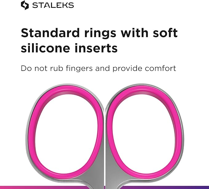 Staleks Professional Cuticle Scissors – Manicure Scissors, Stainless Steel, Extra Fine Curved Blades – Smart 41 Type 3 SS-41/3