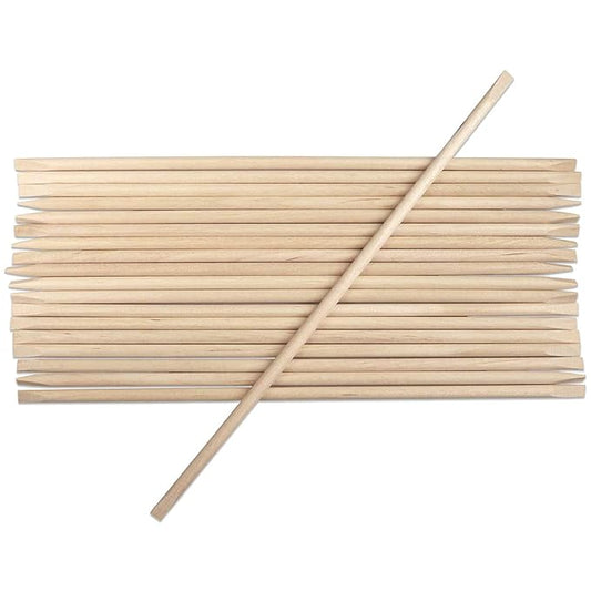 BNP 100 Pcs Cuticle Wood Stick Pusher For Manicure 7" in Length, 1/8" Diameter Use Removal Manicure Care Tool