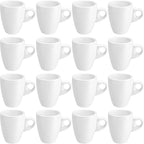 Reallnaive 16 Pcs 1.7 oz Porcelain Espresso Cup Set White Tiny Ceramic Coffee & by Unknown