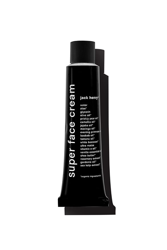 Jack Henry Super Face Cream - Lightly Scented Lightweight Hydrating Facial Moisturizer for Men & Women - Suitable for All Skin Types - Organic & Plant-Based (2 oz)