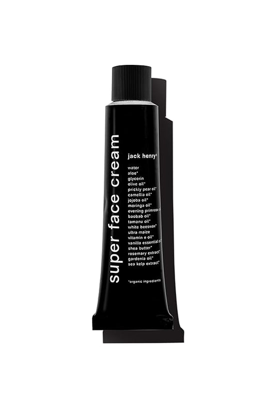 Jack Henry Super Face Cream - Lightly Scented Lightweight Hydrating Facial Moisturizer for Men & Women - Suitable for All Skin Types - Organic & Plant-Based (2 oz)