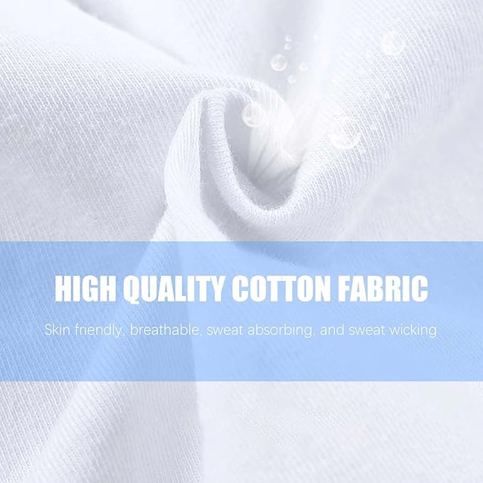 48Pcs White Cotton Sleep Glove, Night Stretchable Cloth Gloves for Dry Hands Eczema SPA Moisturizinc