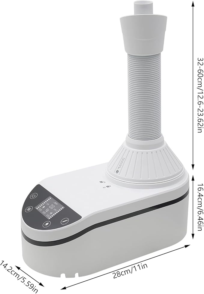 Nail Dust Collector with Reusable Filter,Nail Dust Collector With Reusable Filter, Powerful Vacuum Fan Vent Dust Collector,Dust Hose Cover,Led Spotlight,for Nail Art,Nail Care, and Removing Dead Skin