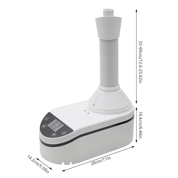 Nail Dust Collecting Machine, Adjustable Speed Nail Dust Collector with Reusable Filter, Tabletop Nail Dust Cleaning Machine for Acrylic Gel Nails Polishing, Nail Salon