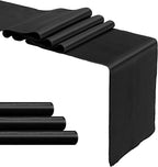 4-Pack Black Satin Table Runner 12 x 108 Inch Long Bright and Smooth Silk - Image 8