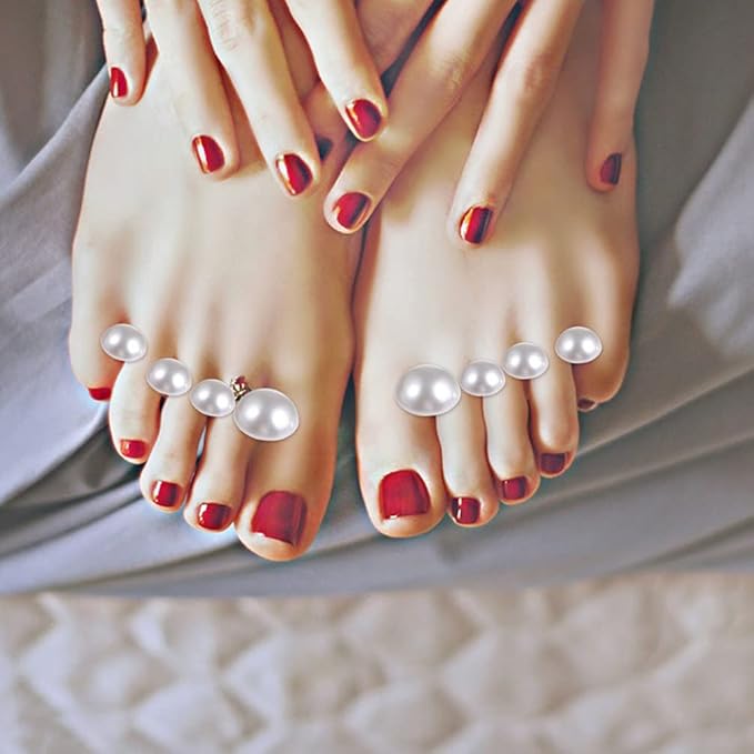 Beaupretty Silicone Toe Separators for Pedicure 8 Pieces Flower Shaped Toe Spacers Nail Polish Accessories and Tools Foot Care Dividers