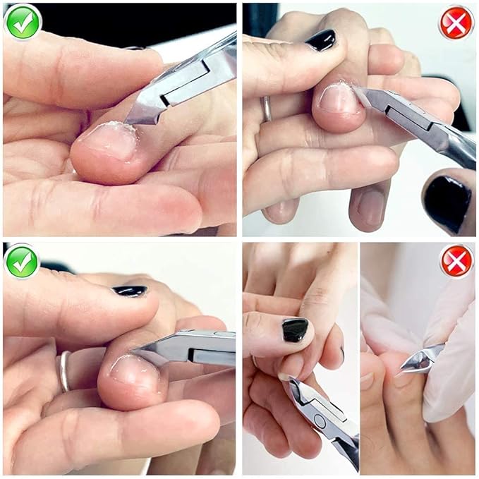 Cuticle Trimmer - Professional Nail Cuticle Nippers Cuticle Remover Cuticle Cutter Scissors Sharp Blades 3/4 Jaw Clippers Stainless Steel Manicure Pedicure Tools Fingernails Toenails by Krisp Beauty