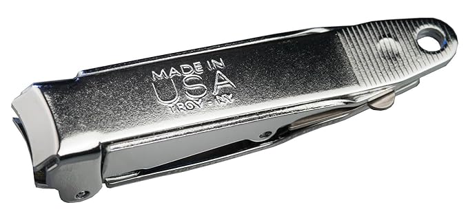 No-mes Fingernail Clipper, Catches Clippings, Built-in Nail File, Made in USA