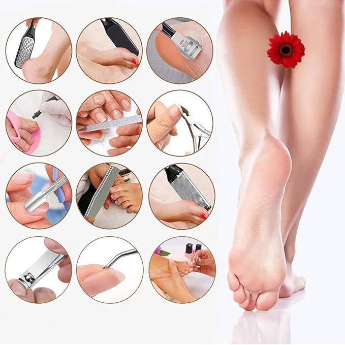 Hoxida Electric Callus Remover for Feet (with Dander Vacuum Cleaner), Quartz, Rechargeable Foot Pedicure Tools Foot File, Professional Foot Care Kit Deadskin Remover with 3Heads&2Speed,LCD Display